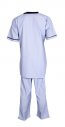 White and blue stripped Patient Gown 1