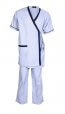 White and blue stripped Patient Gown