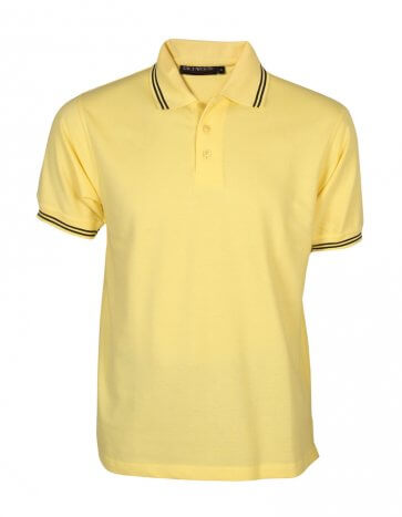 Tshirt yellow with double black tipping