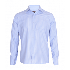 White shirt with blue stripes