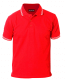 Red with white tipping on collar & cuff polo t shirt 1