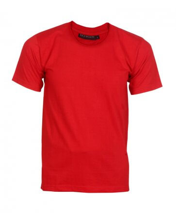 Red round neck single jersey t shirt