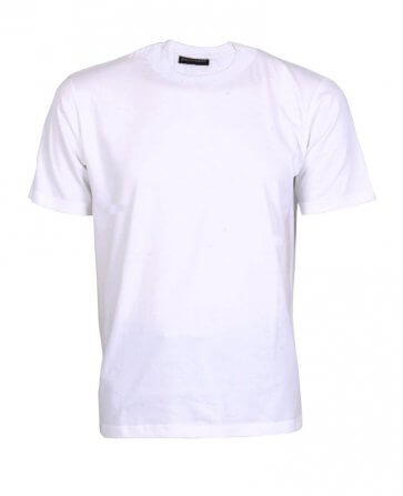 White round neck single jersey t shirt 