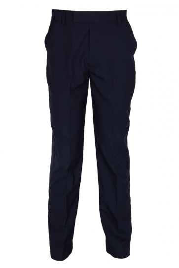 Navy blue trousers with elastic