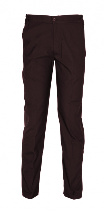 Brown trousers with elastic