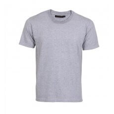 Grey round neck single jersey t shirt 