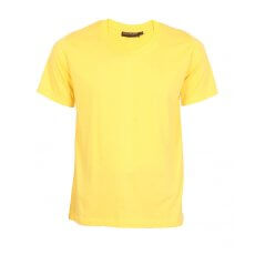 Yellow round neck single jersey t shirt