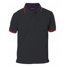 Black polo T. shirt with Red tipping 