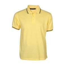 Tshirt yellow with double black tipping