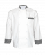 White Chef Coat with Checked Collar & Cuff