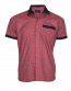 Red checks service shirt